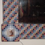 Porcelain tile mosaic mirror
